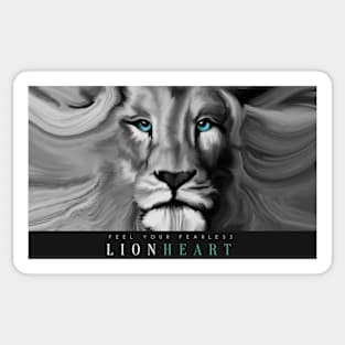 White Lion Heart Sticker